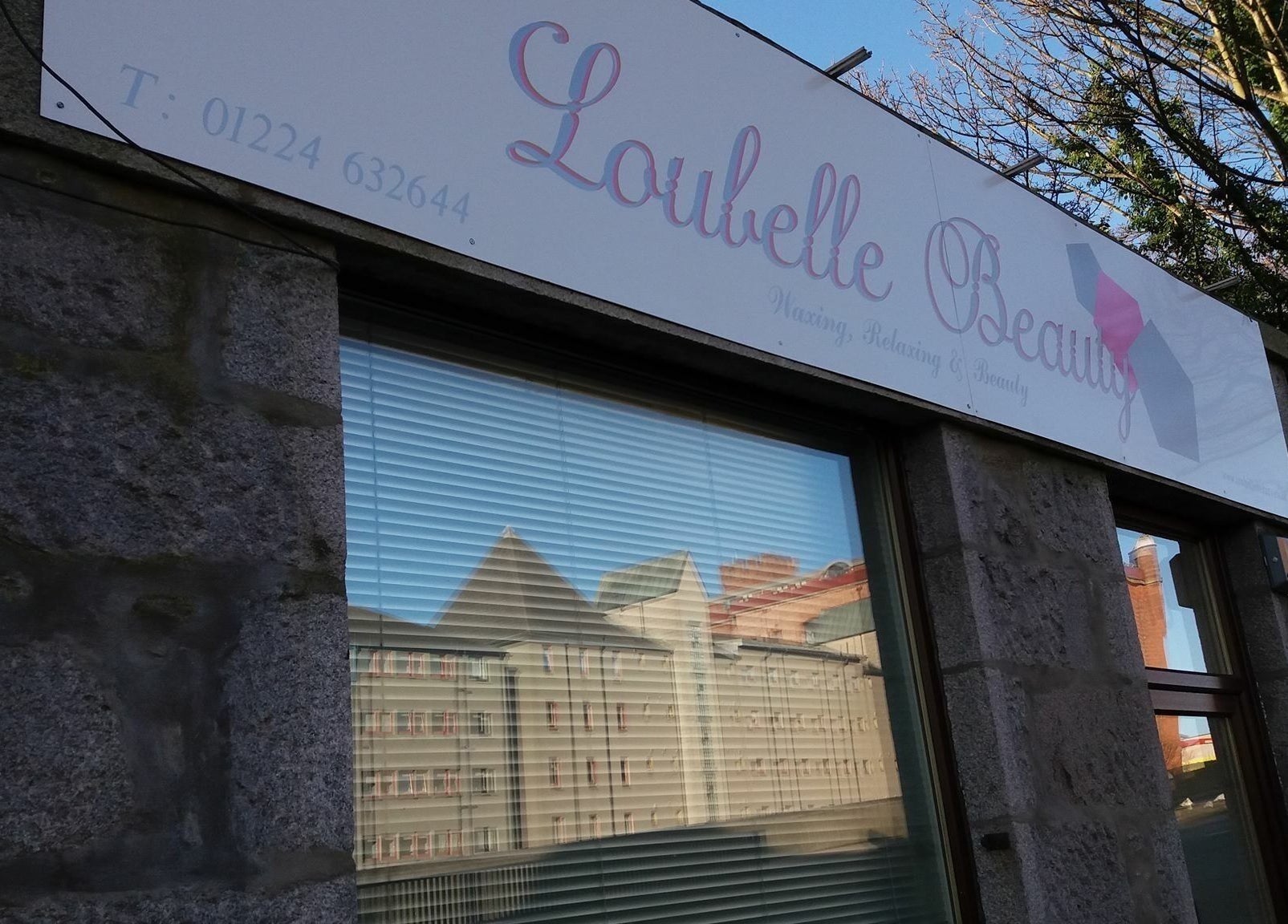 Front view of Loubelle Beauty in Aberdeen, Scotland, GB showcasing its inviting facade and clear windows.