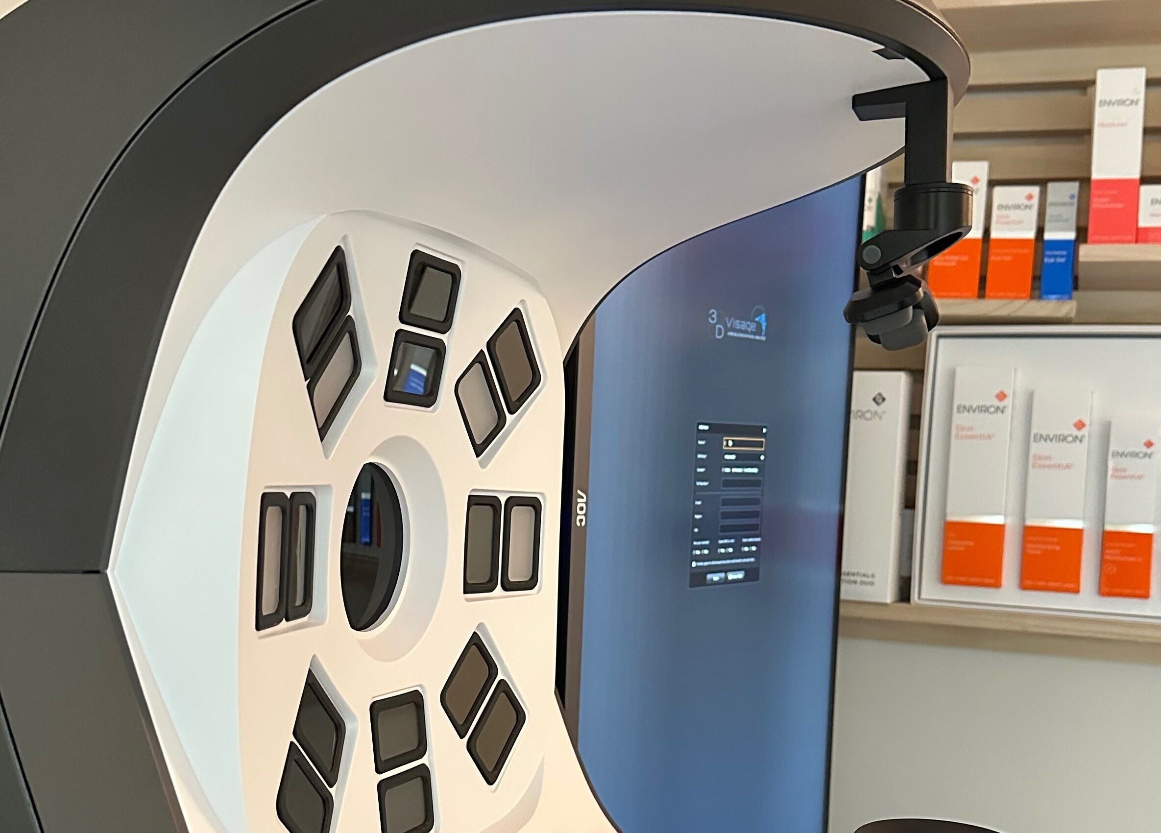 Advanced skin analysis machine at The Advanced Skin Cabin, Peterborough, England, GB.