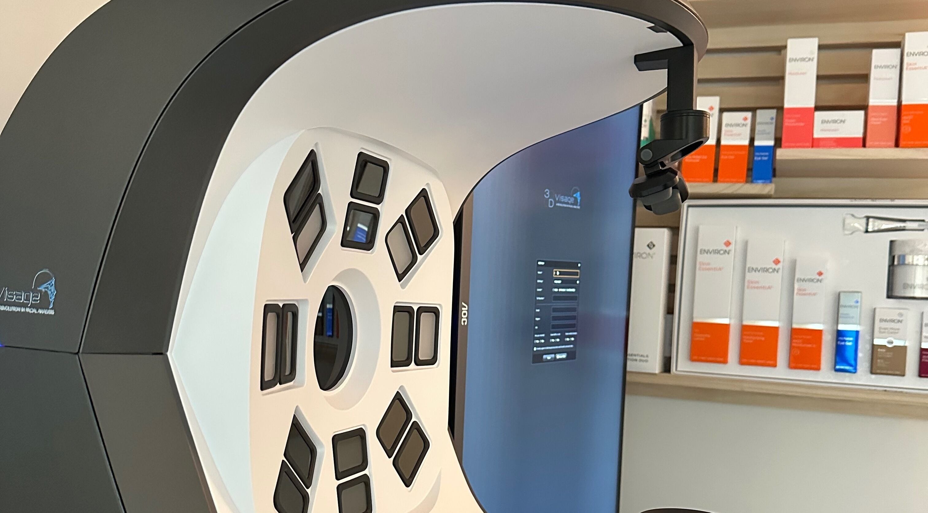 Advanced skin analysis machine at The Advanced Skin Cabin, Peterborough, England, GB.