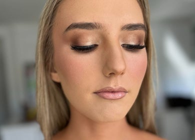Close-up of elegant makeup by Beauty For All - Bribie Island & Mobile - Hair & Makeup Artists, Woorim, Queensland, AU.