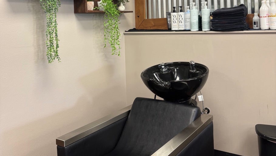 Modern wash station at Shear Heaven Salon, Ruston, Louisiana, US, reflecting sleek design and comfort.