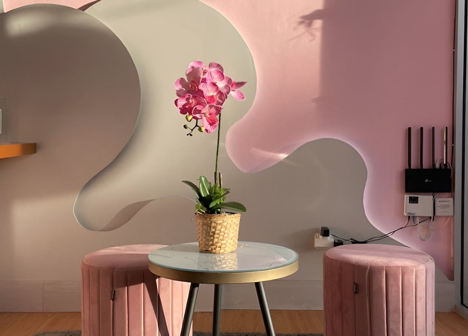 Elegant pink interior with floral decor at Misstia Beauty, Bali, Bali, ID, highlighting a serene ambiance.