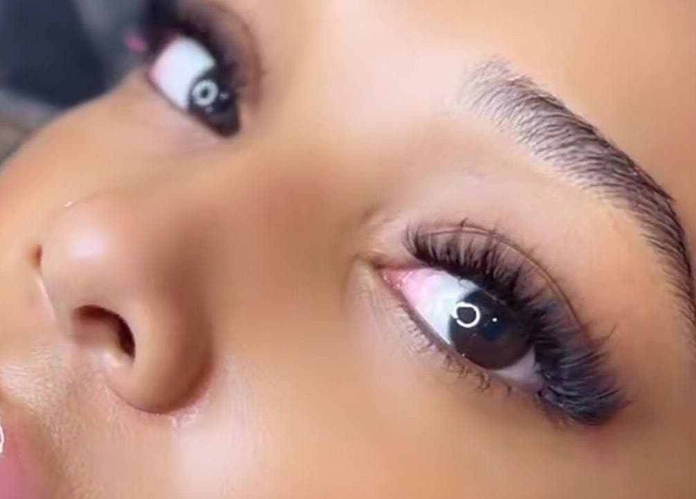 Stunning eyelash extensions at Lash La Drina, Bromley, England, GB, showcasing natural beauty enhancement.