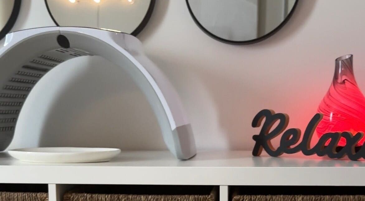 Relax sign and modern decor at Art by Douja, Montréal, Québec, CA, enhancing serene ambiance.