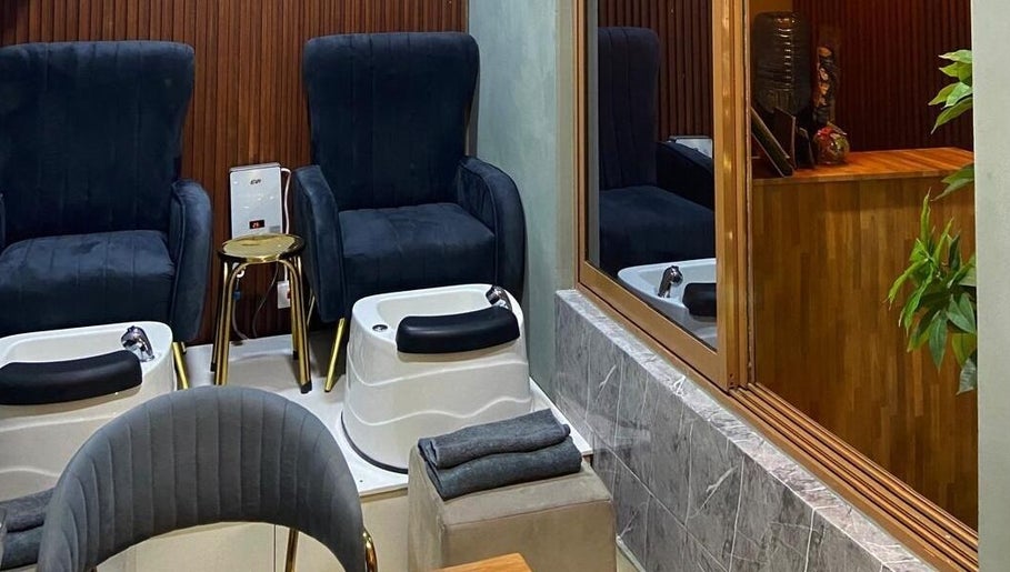Luxurious pedicure chairs at Prestige Luxe Spa, Accra, Greater Accra Region, GH for ultimate relaxation.