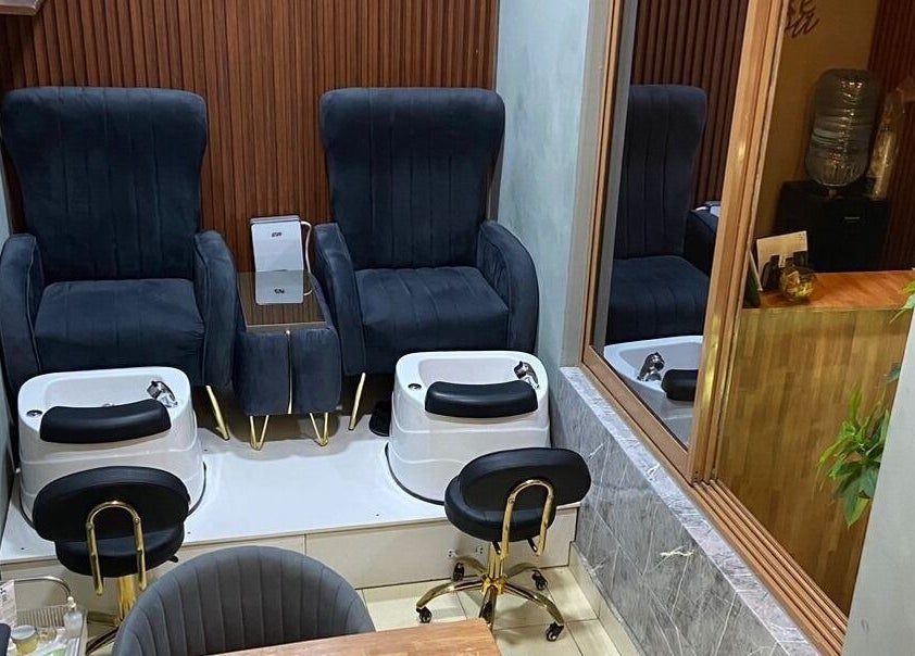 Elegant pedicure chairs at Prestige Luxe Spa, Accra, Greater Accra Region, GH, offering premium wellness.