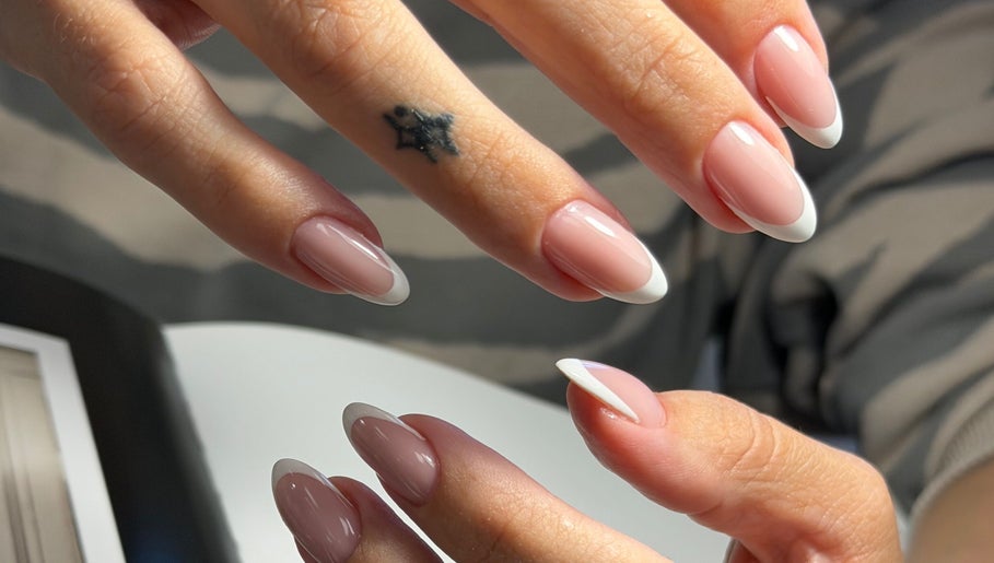 Elegant French manicure at Beauty By Lid Nail Studio, Santa Clarita, California, US.
