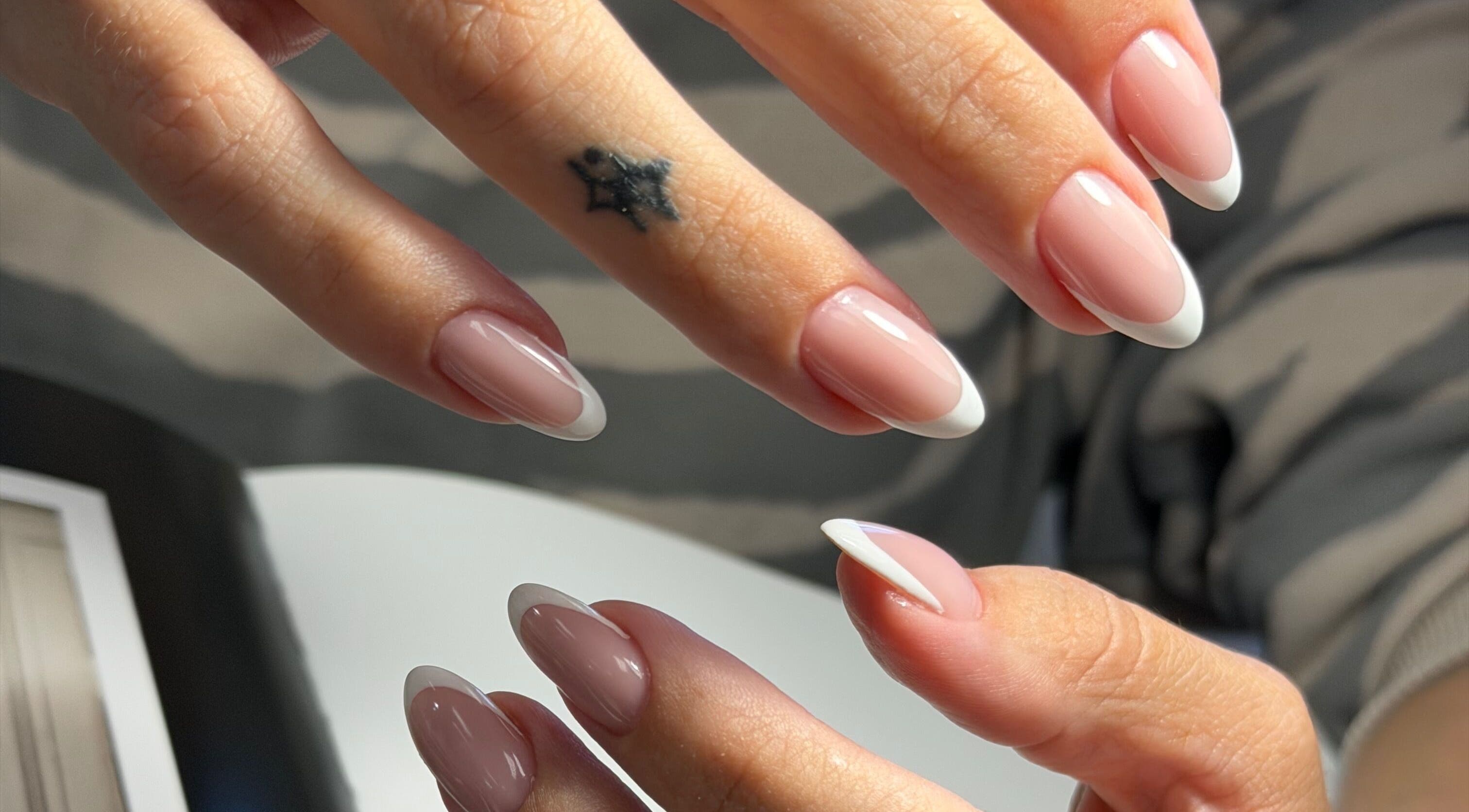 Elegant French manicure at Beauty By Lid Nail Studio, Santa Clarita, California, US.