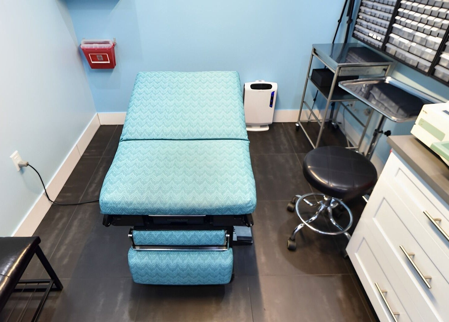Professional piercing room at True Expression Piercing Studio, New York, New York, US.