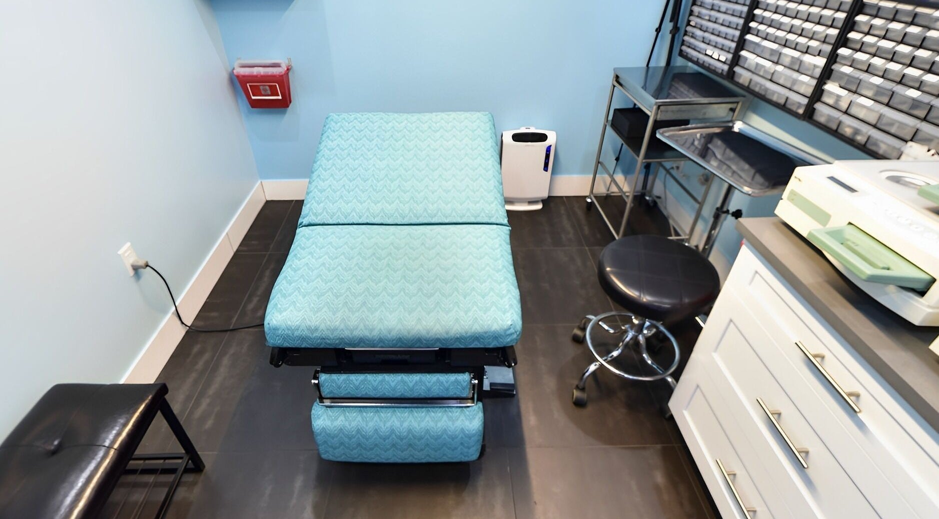 Professional piercing room at True Expression Piercing Studio, New York, New York, US.