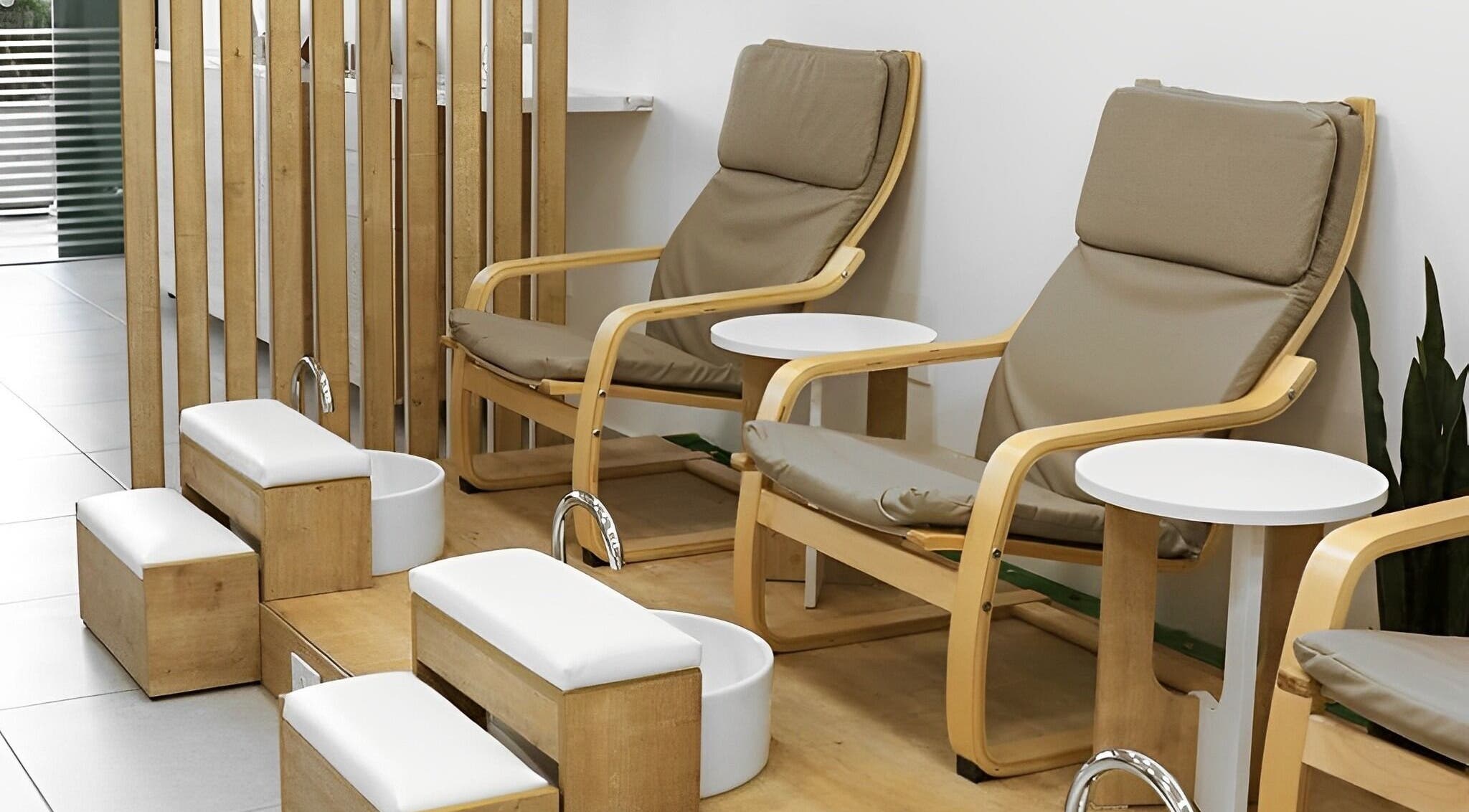 Relaxing pedicure chairs at Organails Beauty Lounge, Hazmieh, Mount Lebanon Governorate, LB.