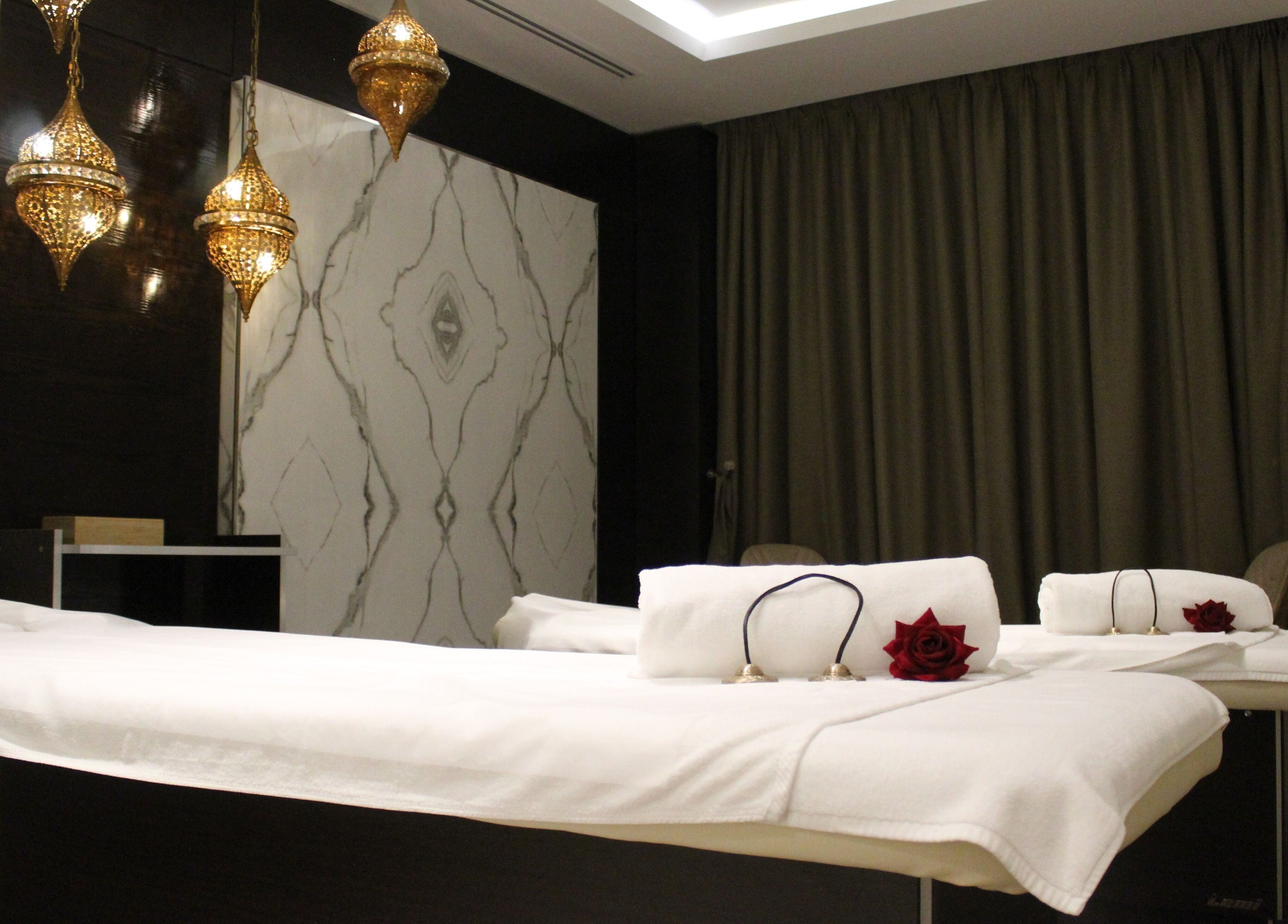 Luxurious spa room at DWS-Barcelo Al Jaddaf, Dubai, Dubai, AE, featuring elegant decor and relaxing ambiance.