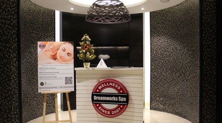 Reception area at DWS-Radisson Canal View in Dubai, Dubai, AE showcases wellness services and decor.