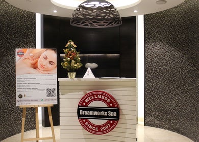Reception at DWS-Radisson Canal View, Dubai, Dubai, AE showcasing a cozy and elegant spa ambiance.