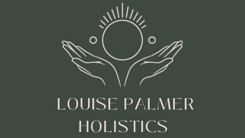 Logo of Louise Palmer Holistics in Southampton, England featuring hands and circular design.