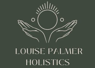 Logo of Louise Palmer Holistics in Southampton, England featuring hands and circular design.