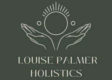 Logo of Louise Palmer Holistics in Southampton, England featuring hands and circular design.