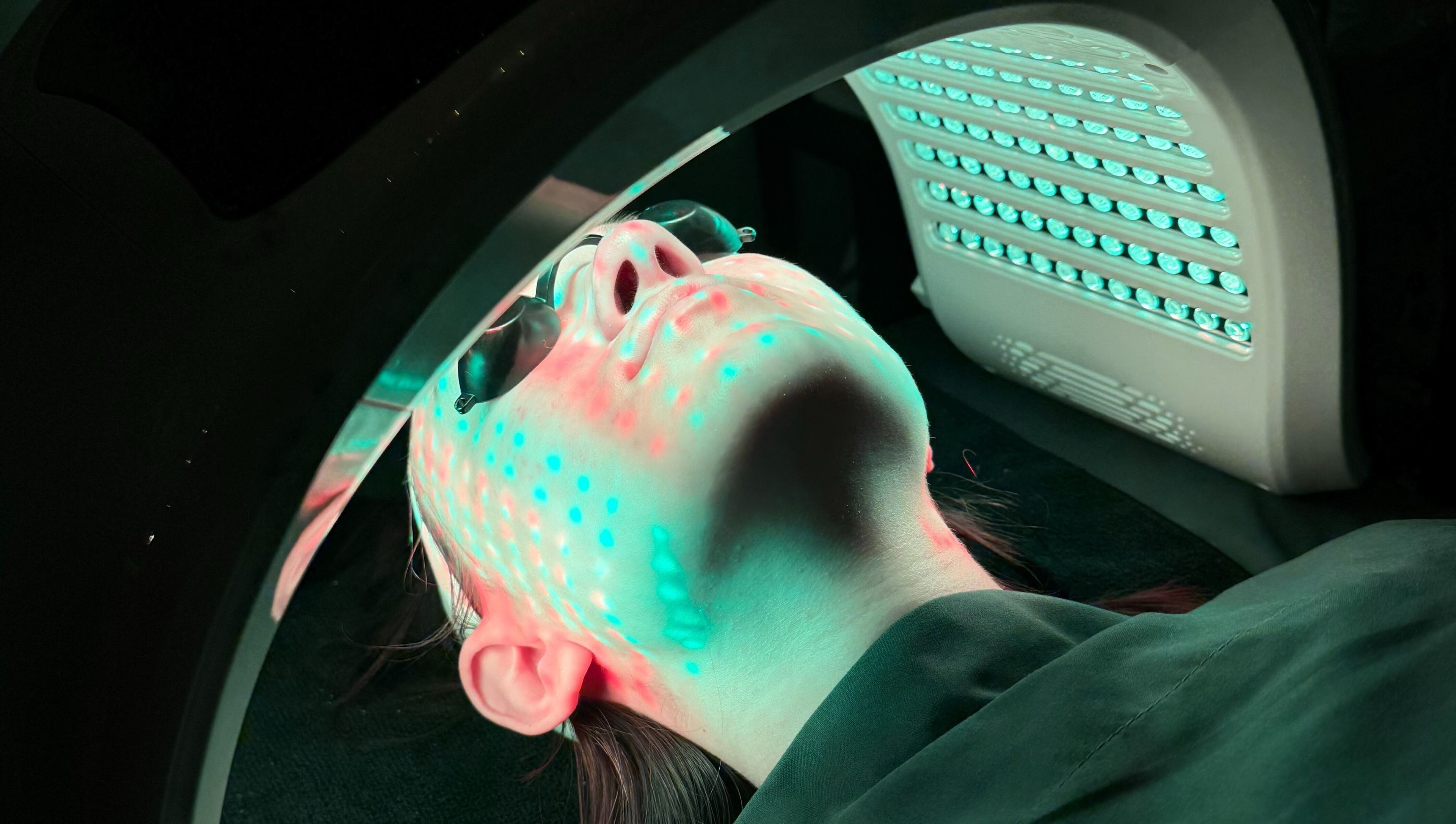 LED light facial treatment at Wild Winx Esthetics in Phoenix, Arizona, US, enhancing skin rejuvenation.