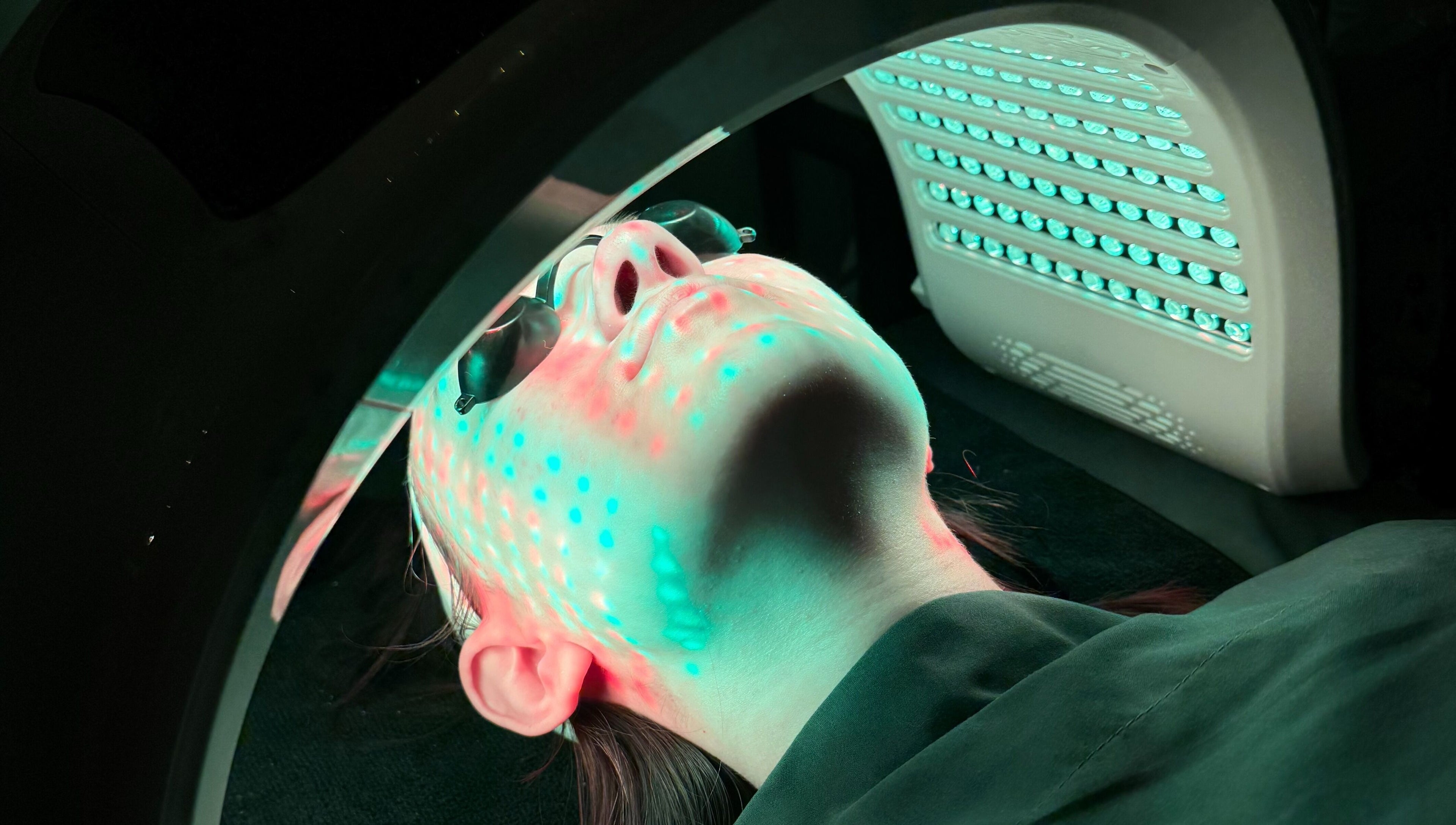 LED light facial treatment at Wild Winx Esthetics in Phoenix, Arizona, US, enhancing skin rejuvenation.