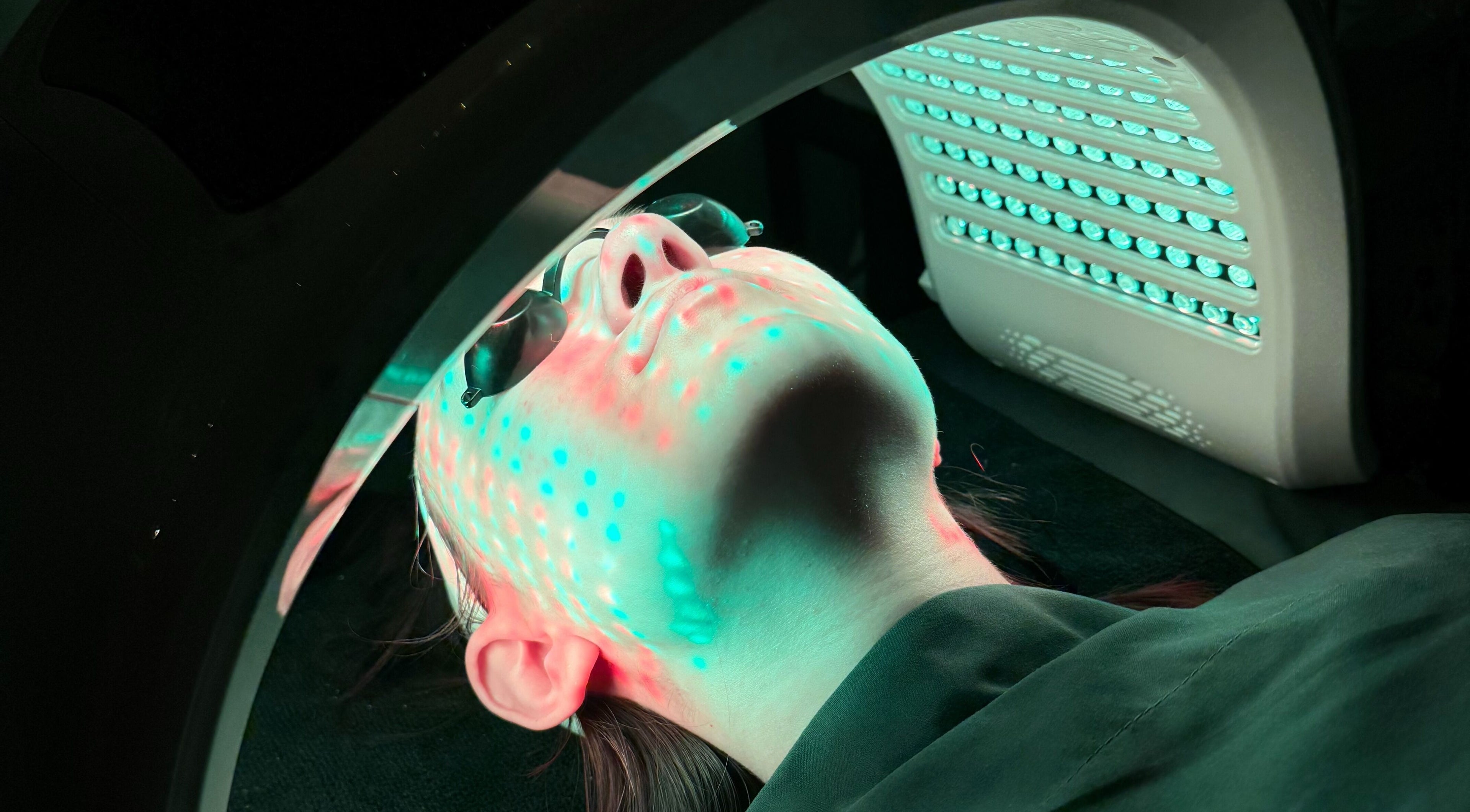 LED light facial treatment at Wild Winx Esthetics in Phoenix, Arizona, US, enhancing skin rejuvenation.