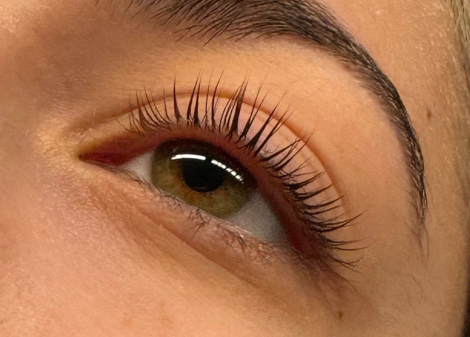 Close-up of eyelash enhancement at Wild Winx Esthetics, Phoenix, Arizona, US showing natural beauty.