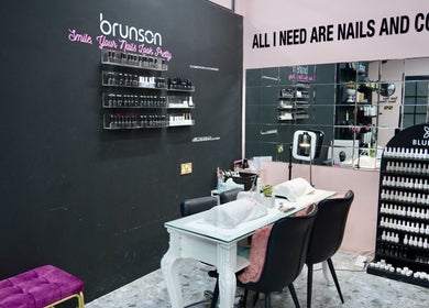 Elegant nail care station at Topone salon & spa, Muscat, Muscat Governorate, OM showcasing premium products.