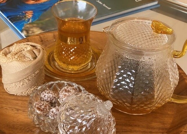 Elegant tea set at Galo Spa, صلالة, محافظة ظفار, OM, offering a serene relaxation environment.