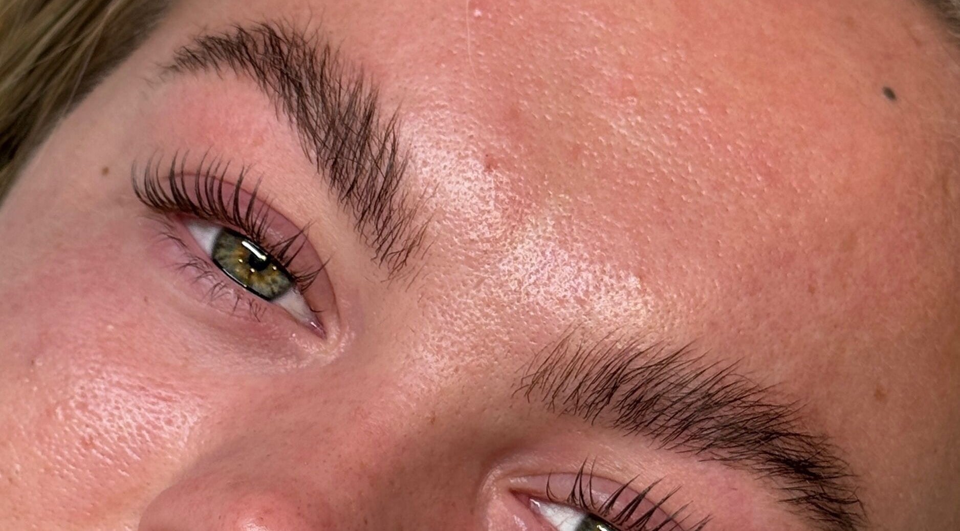 Close-up of enhanced lashes at The Beauty Mix Dartford, located in Dartford, England, GB.