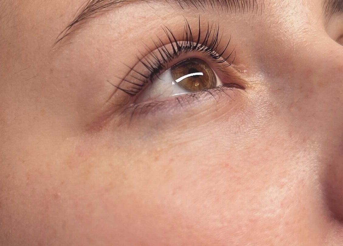 Close-up of elegant eyelash extensions at PURE BEAUTY, Weston Super Mare, England, GB.