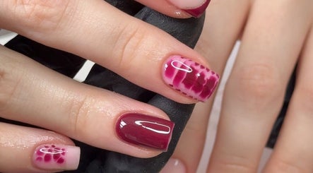 Detailed pink nail art at Eleven Beauty Studio, Keighley, England, GB, showcasing intricate design.