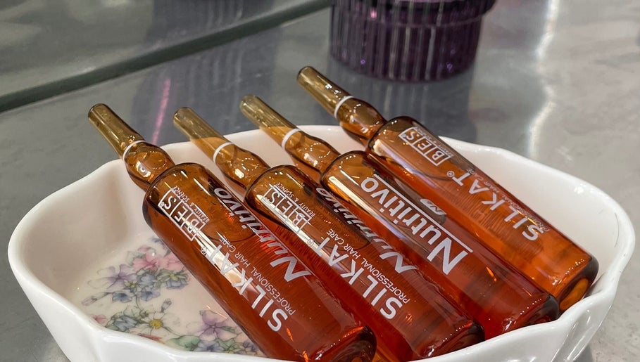 Luxurious serums on display at Beauty From The Heart, Belper, England, GB, showcasing premium skincare.