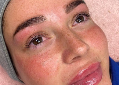 Close-up of glowing skin at Blush & Beauty by Holly, Heywood, England, GB, showcasing a refreshed complexion.
