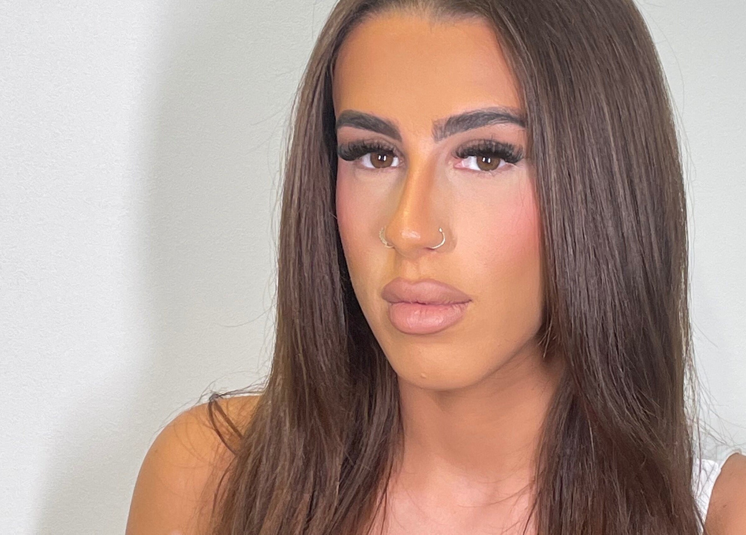 Close-up portrait showcasing makeup artistry at Glamour Empire, Hull, England, GB.