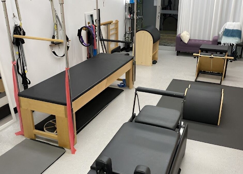 Catherine Neal Pilates studio in Mount Gravatt, Queensland, AU features modern Pilates equipment and serene decor.