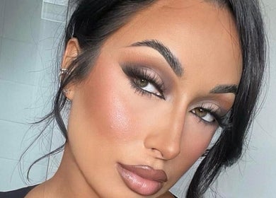 Glamorous makeup look by Makeup by Linsey in Whitburn, Scotland, GB showcasing bold eyes and soft lips.