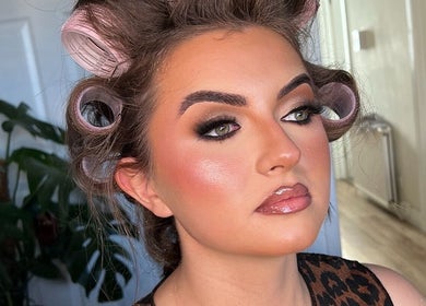 Woman with makeup by Makeup by Linsey in Whitburn, Scotland, GB showcasing elegant curls and bold eyes.