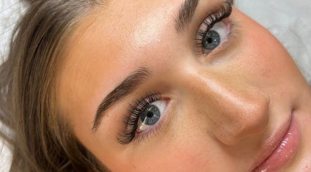 Close-up of expertly applied eyelash extensions at BAMbeauty, Dundee, Scotland, GB.