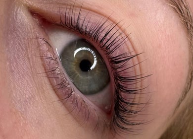 Close-up of enhanced lashes at Sprinkle Of Magic Lashes - Shoreditch, London, England, GB.