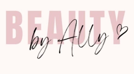 Stylish salon signage reading 'Beauty by Ally' at Something New Salon, Hamilton, Scotland, GB.