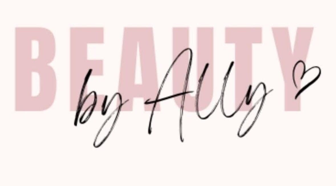 Beauty by Ally logo featuring elegant script, located in Hamilton, Scotland, GB.