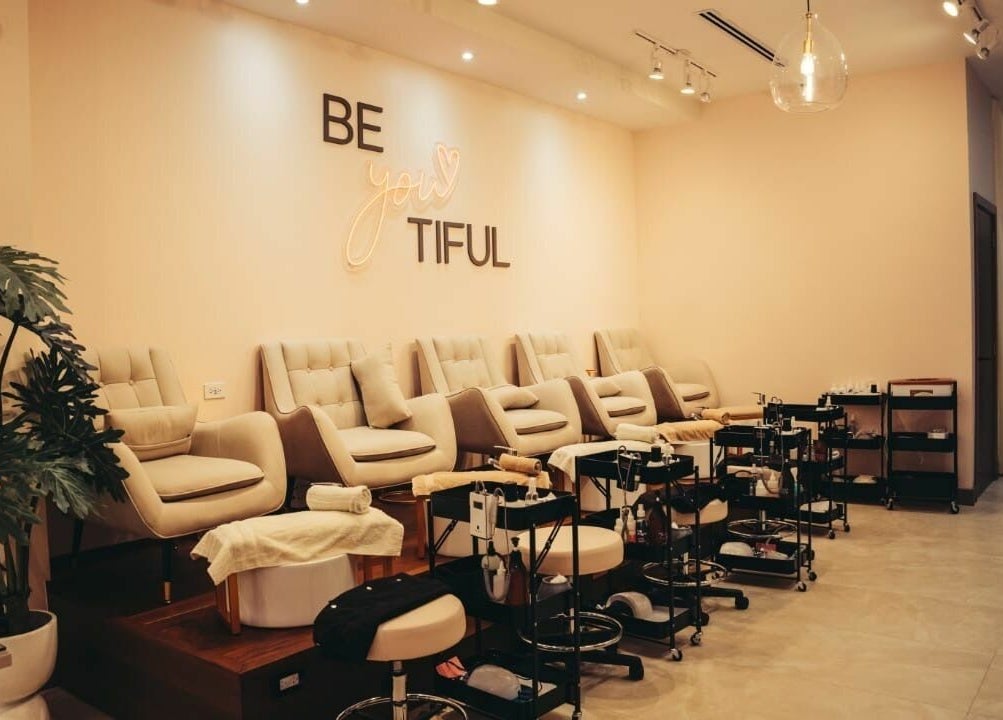 Relaxing pedicure lounge at Isla Salon and Spa, Trincity, Tunapuna/Piarco Regional Corporation, TT.