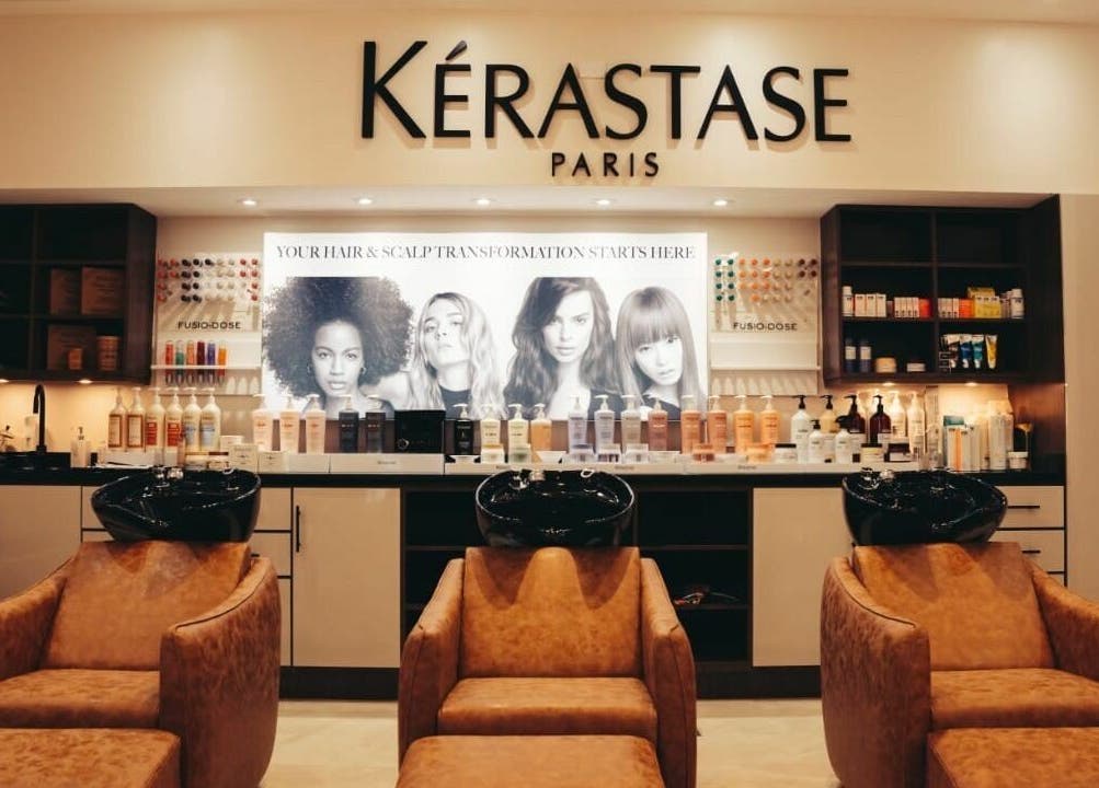 Elegant salon wash station at Isla Salon and Spa, Trincity, Tunapuna/Piarco Regional Corporation, TT.