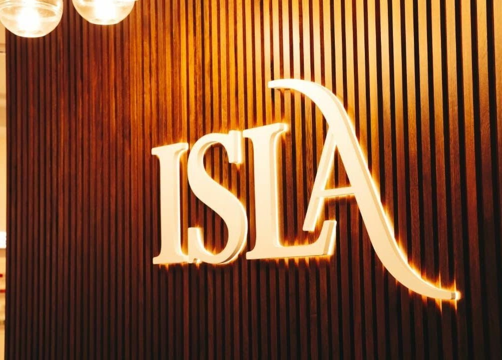 Stylish Isla Salon and Spa signage in Trincity, Tunapuna/piarco Regional Corporation, TT.
