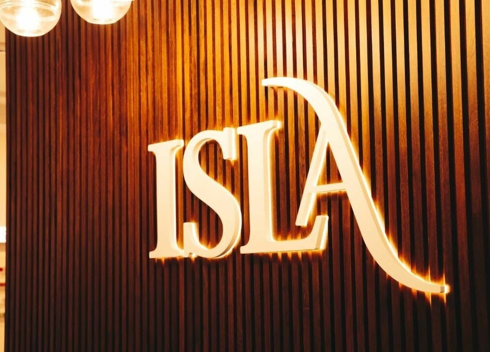 Stylish Isla Salon and Spa signage in Trincity, Tunapuna/piarco Regional Corporation, TT.