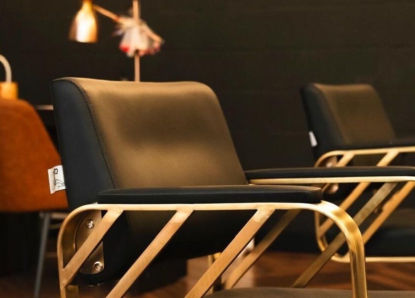 Elegant salon chair at NUYU Hair, Beauty and Aesthetics, Middlesbrough, England, GB