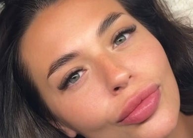 Woman with beautifully styled lashes at Lashabellex in Liverpool, England, GB.