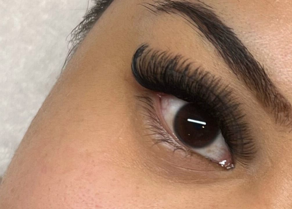Close-up of expertly applied lashes at Onlylashessx, Green Valley, New South Wales, AU.