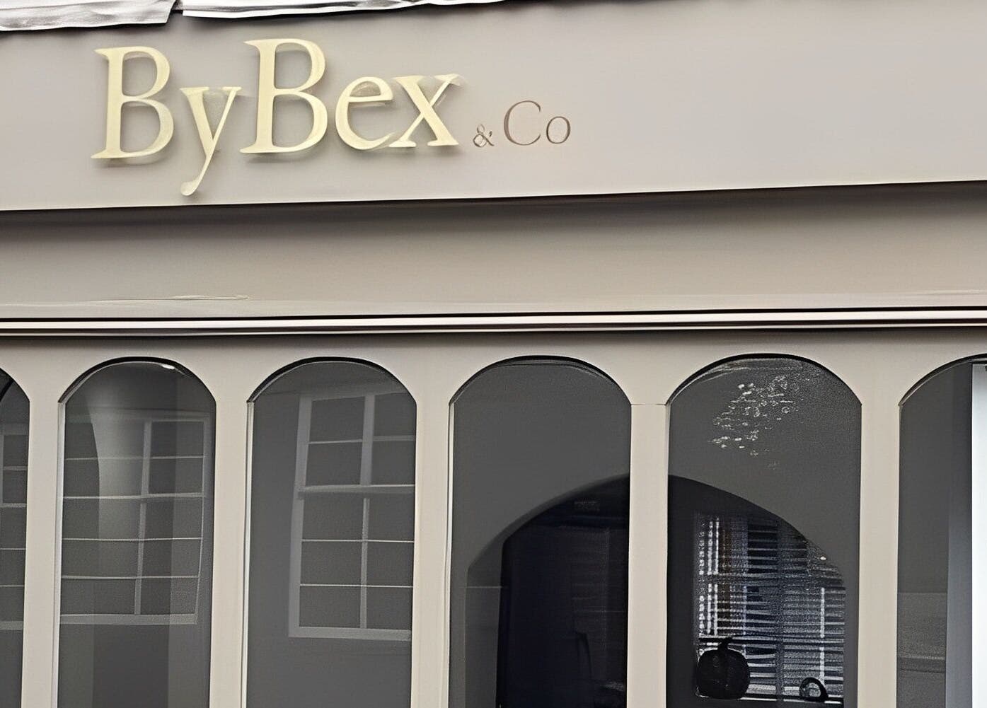 Front view of By Bex and Co, Selby, England, GB showcasing sophisticated arched windows.