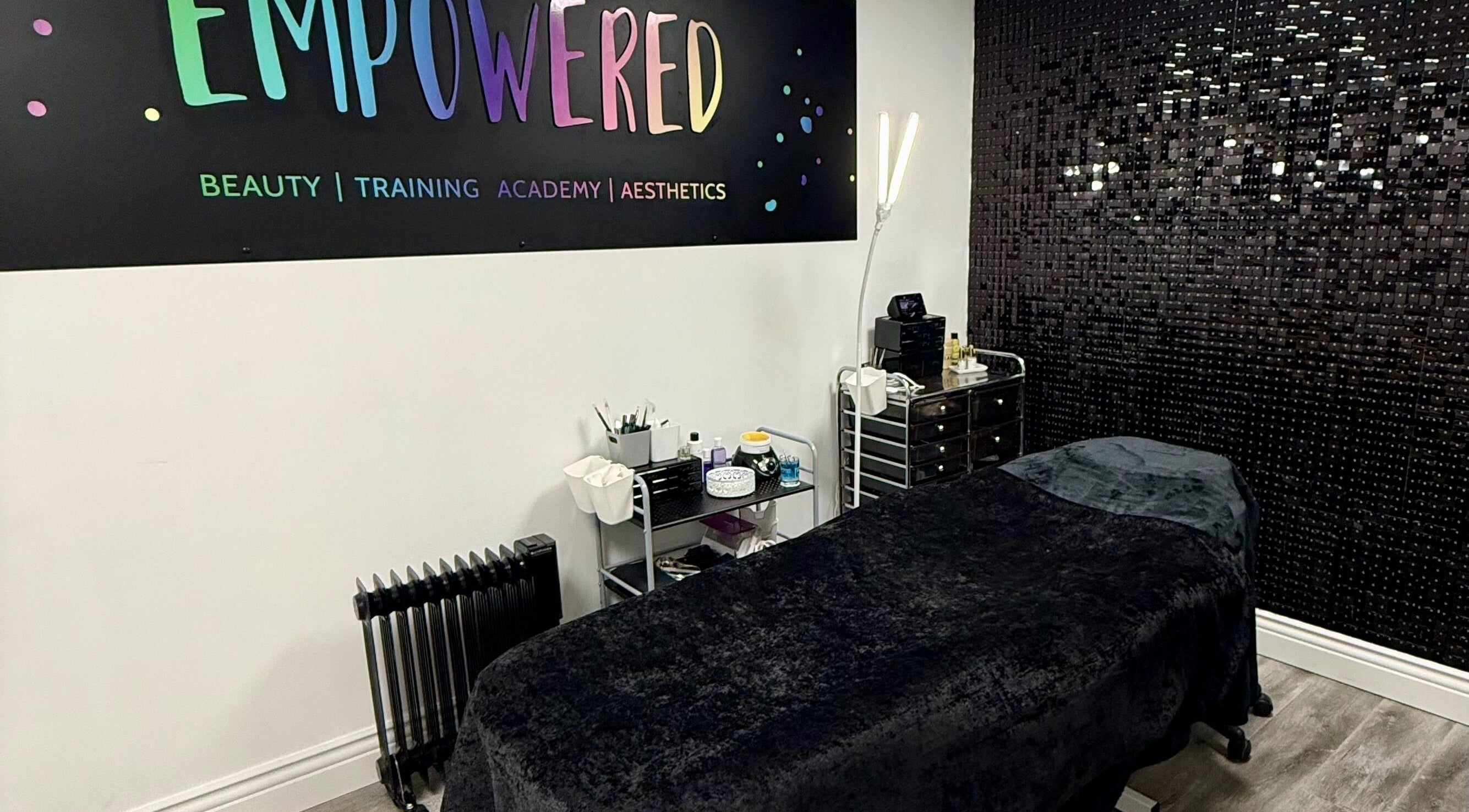 Luxurious treatment room at Empowered Beauty and Training Academy in Thornton-cleveleys, England, GB.