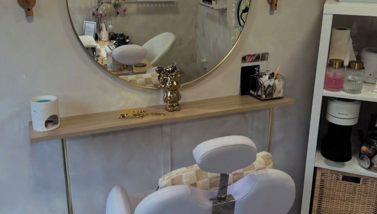 Elegant salon setup at Beauty by CO B, Dronfield, England, GB with a stylish chair and mirror.